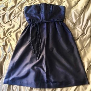 JCrew Slub Silk Strapless Dress